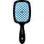 Щітка для волосся Janeke Small Superbrush, 17,5x7x3 см, чорна з синім - мініатюра 1