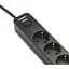 Сетевой удлинитель Videx Oncord с кнопкой USB (QC3.0) + USB-C (PD20W) черный 3 м (VF-PD43G1QC1PD-B) - миниатюра 5
