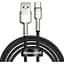 Кабель Baseus Cafule Metal Data Cable USB to USB-C 0.25m Black (CAKF000001) [86015] - мініатюра 1