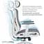 Кресло офисное Officepro Atlas OC630-W-DG-DG White/Dark Gray (OC630-W-DG-DG) - миниатюра 11