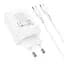 Адаптер мережевий HOCO Type-C to Type-C Cable Start three-port charger N33 набір білий - мініатюра 6