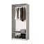 Шафа 2-дверна з антресоллю MebelStar Оскар Gloss BL-B, стандарт 100x52x260 см Дуб рістрето/Латте (MBS-5384) - мініатюра 4