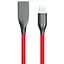 Кабель PowerPlant USB - Lightning, 2м, силикон, красный - миниатюра 1