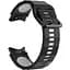 Ремінець для Samsung Galaxy Watch 5 40mm - чорно-сірий ширина кріплення 20мм силікон розмір L Watchbands Ribbed (W11-5WB66250031) - мініатюра 1