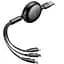 Кабель Baseus Little Octopus Adjustable Cable USB to Lightning/Type-C/MicroUSB 3.5A 1.2m CAMLT-ZY01 Black - мініатюра 1