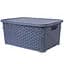 Кошик Diomedea з кришкою 34.5x24.5x15.5 см 10 л сіро-блакитний (К13-121)  - мініатюра 1