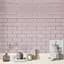Самоклеюча стінова панель Sticker Wall Рожева 3D NEW CULTURAL WALL 70x70cmx4mm PINK+SILVER (D) SW-00001501 - мініатюра 7