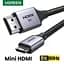 Кабель Ugreen HD163 Cable Mini HDMI to HDMI 2.1 8K 60Hz 1m Grey (6941876215140) - мініатюра 2