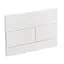 Панель змиву Koer KT-0603-03 240x160x10mm пластикова, кнопка лінійна KR5318, Білий - мініатюра 1