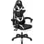 Кресло геймерское Kruger&Matz GX-150 с подставкой для ног Black/White - миниатюра 1