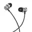 Дротові навушники Hoco M106 Fountain metal універсальні earphones with microphone, 3.5mm, 1.2m, grey - мініатюра 3