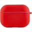 Силіконовий футляр з мікрофіброю для навушників Airpods Pro Червоний / Red - мініатюра 2