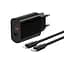 Сетевое зарядное устройство Wiwu Wi-U002 PD QC charger set with EU plug Type C to Lightning Черный - миниатюра 1