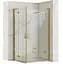 Душова кабіна Rea Hugo 90x90 brushed gold подвійна REA-K6609, Золотий, Універсальна, прозорий, золотий - мініатюра 1