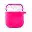 Силіконовий футляр з мікрофіброю для навушників Airpods 1/2 Рожевий / Barbie pink - мініатюра 1
