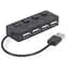 Концентратор Gembird USB 2.0 4 ports switch black (UHB-U2P4-05) - миниатюра 1