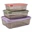 Контейнер пластиковый Herevin Rectangular Storage Bowl Set-2024 Colours 3 шт. (163332-150) - миниатюра 1