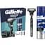 Подарочный набор: Станок для бритья мужской Gillette Mach3 Charcoal с 1 сменным картриджем + Гель для бритья Gillette Series Очищающий с углем 200 мл - миниатюра 1