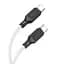 Кабель силіконовий Hoco Type-C to Type-C Cool silicone charging data cable X90, 1 м 60 W білий - мініатюра 1