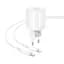 МЗП Borofone BA94A Lustrous PD30W+QC3.0 (1USB-A/1C) + кабель Type-C to Lightning White - мініатюра 2