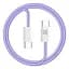 Кабель MAKE Type-C to Type-C PD 65W 1м Nylon Purple - мініатюра 1