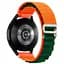 Ремешок для Samsung Galaxy Watch 3 41mm - оранжево-темно-зеленый Watchbands NormalCloth Wave ширина крепления 20мм нейлоновый (W26-3WB52778031) - миниатюра 1