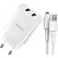 Мережевий зарядний пристрій Baseus Speed ​​Xiaomini 2USB + Cable Lightning 2.1A TZCCFS-R02 White - мініатюра 1