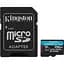 Карта пам'яті Kingston microSDXC Canvas Go! Plus 256GB Class 10 UHS-I U3 V30 A2 + SD адаптер (SDCG4/256GB) [139171] - мініатюра 1