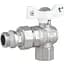 Кран кульовий Thermo Alliance "Американка" Forte 1/2" ВЗ кутовий, антипротікання, метелик SF223W15 - мініатюра 1