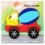 Деревянный пазл для детей Бетономешалка Clay truck 15×15 см развивающая игрушка строительная машина детский пазл сортер - миниатюра 1