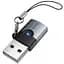 Перехідник Hoco UA46B USB Male to Type-C Female USB3.0 Metal gray - мініатюра 1