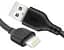 Кабель еластичний XO NB103 USB - Lightning 2 метри чорний - мініатюра 1