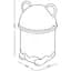 Ведро для мусора MBM My Home настольное с крышкой 1.2 л белое (BIN-07 1,2L WHITE) - миниатюра 3
