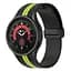 Браслет для Samsung Galaxy Watch 6 Classic 43mm 6 Classic 47mm - черно-зеленый ширина крепления 20мм силикон Watchbands Cls-line-black (W35-743242342) - миниатюра 2