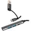 Концентратор Maxxter USB-C + USB-A to 1xUSB 3.0 + 2xUSB 2.0 + 1xUSB-C (HU3C-4P1CN-01) - миниатюра 1