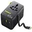 Сетевой универсальный переходник Baseus AG11 45W with retractable cable (2USB-A/1C/1Socket) (E0307F) Cosmic Black - миниатюра 3