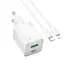 Адаптер мережевий Hoco Type-C to Lightning cable Almighty charger N41 |1USB/1Type-C, 20W/3A, PD/QC| - мініатюра 1
