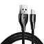 Кабель Remax Lesu Pro USB 2.0 to microUSB 2.1A 1 м чорний (RC -160 м-b) - мініатюра 1