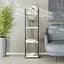 Этажерка 4/34 Ferrum-decor Серии Коннект 120x34x28 черный ДСП Белый 16мм (FRD-104272) - миниатюра 1