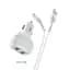 Набор автомобильный кабель и адаптер HOCO Micro USB Cable Leader Z36 белый - миниатюра 2