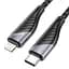 Дата кабель Hoco U95 Freeway 4in1 USB/Type-C to Type-C/Lightning 60W (1.2m) Black - мініатюра 2