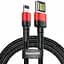 Кабель Baseus Cafule Cable USB to Lightning 2A 3m CALKLF-R91 Black-Red - миниатюра 1