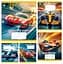 Тетради ученические 12 листов клетка Твердая Sports car, 25 шт. в упаковке - миниатюра 1