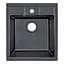 Кухонна мийка Lidz 460x515/200 BLM-14 (LIDZBLM14460515200), Чорний - мініатюра 1