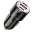 Автомобильное зарядное устройство Essager F689 66W Dual USB C+USB A Fast Car Charger Adapter Black (ECC2C1A-FF01) - миниатюра 1