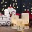 Безпламні мерехтливі свічки Eldnacele Snowman Christmas Deco з автоматичним таймером щоденного циклу, білі світлодіодні - мініатюра 3