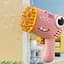 Пистолет для мыльных пузырей Dinosaur Bubble Gun с насадкой на 40 отверстий 50ml Pink - миниатюра 2