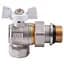 Кран кульовий кутовий з американкою Q Professional QP004 PN40 3/4″ антипротікання, Білий метелик - мініатюра 1