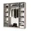 Шкаф 4-дверный MebelStar Оскар Gloss BL-B, стандарт 200x52x220 см Дуб ристрето/Латте (MBS-5307) - миниатюра 2