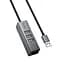 USB-хаб Hoco HB1D 4-in-1 converter(USB to USB2.0*3+RJ45) Gray - мініатюра 1
